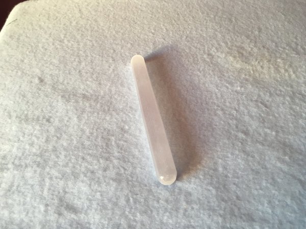 Selenite Rounded Ended Wand
